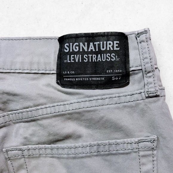 Signature Levi Strauss Jeans Men's Size 28x30 Gray S67 Athletic Cut Pants - Picture 7 of 12